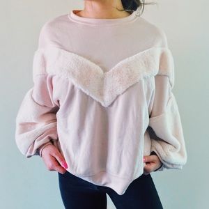 Chevron Fuzzy Sweater